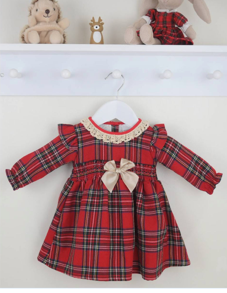 Pex Red Tartan Bow Dress