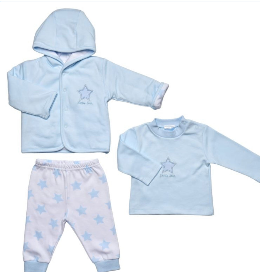 B/Blue Little Star 3PC Layette Set