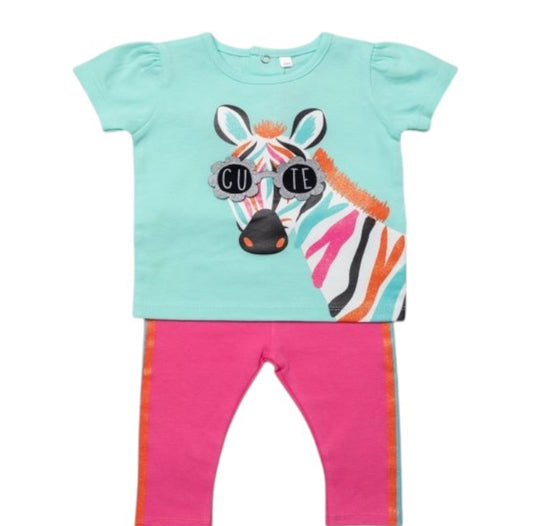 Rainbow Zebra Motif Lounge Set 3-24M