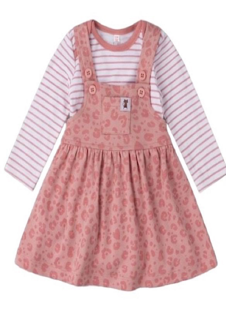 Baby Animal Print 2PC Dress Set 0-18M