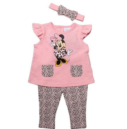 Disney Leopard Minnie 3pc Lounge Set 3-24M