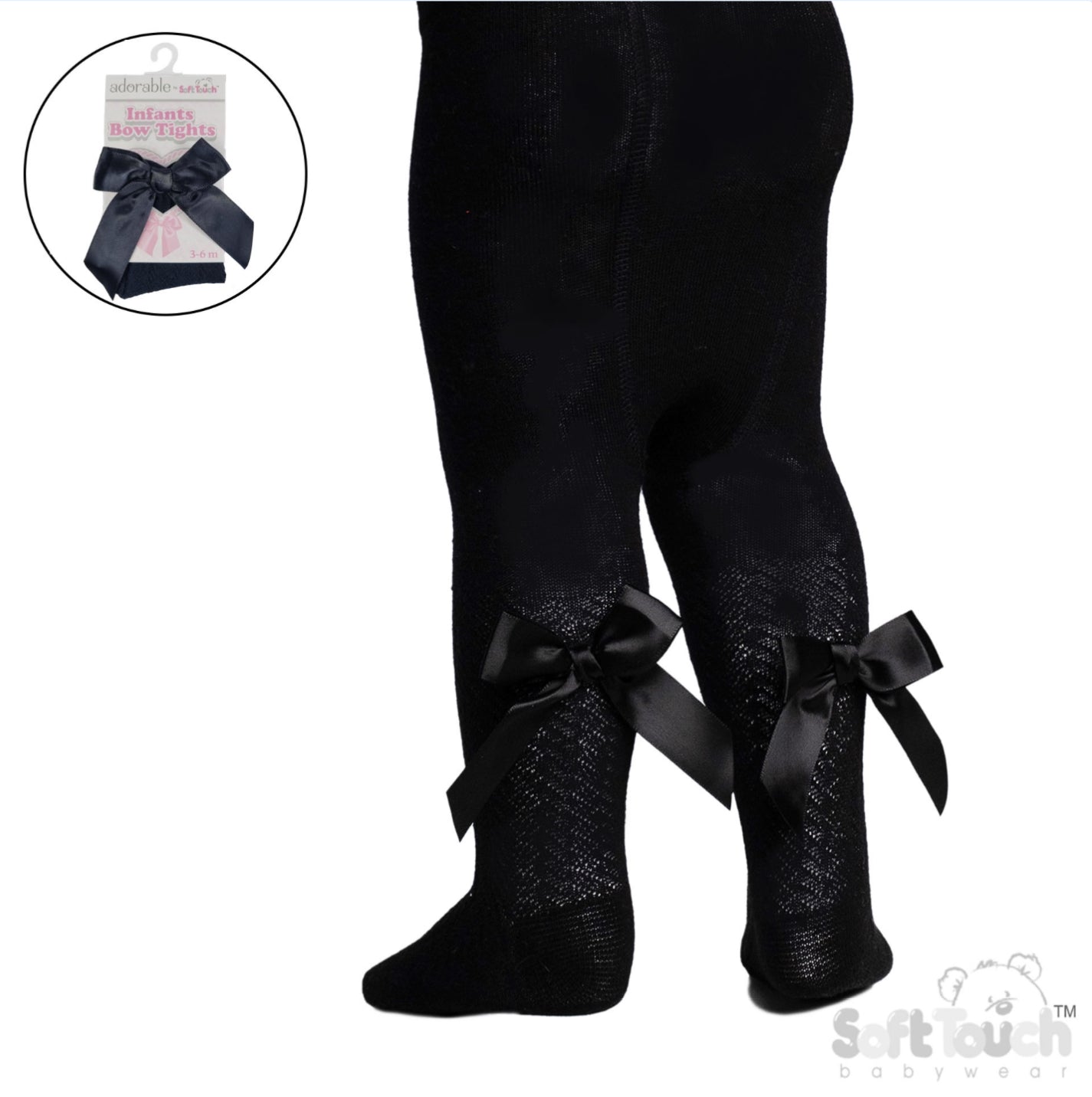 Chevron Knit Bow Tights